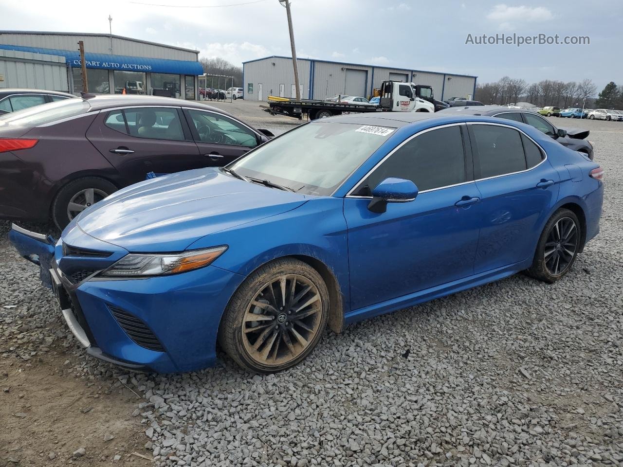 2019 Toyota Camry Xse Blue vin: 4T1B61HK5KU266866