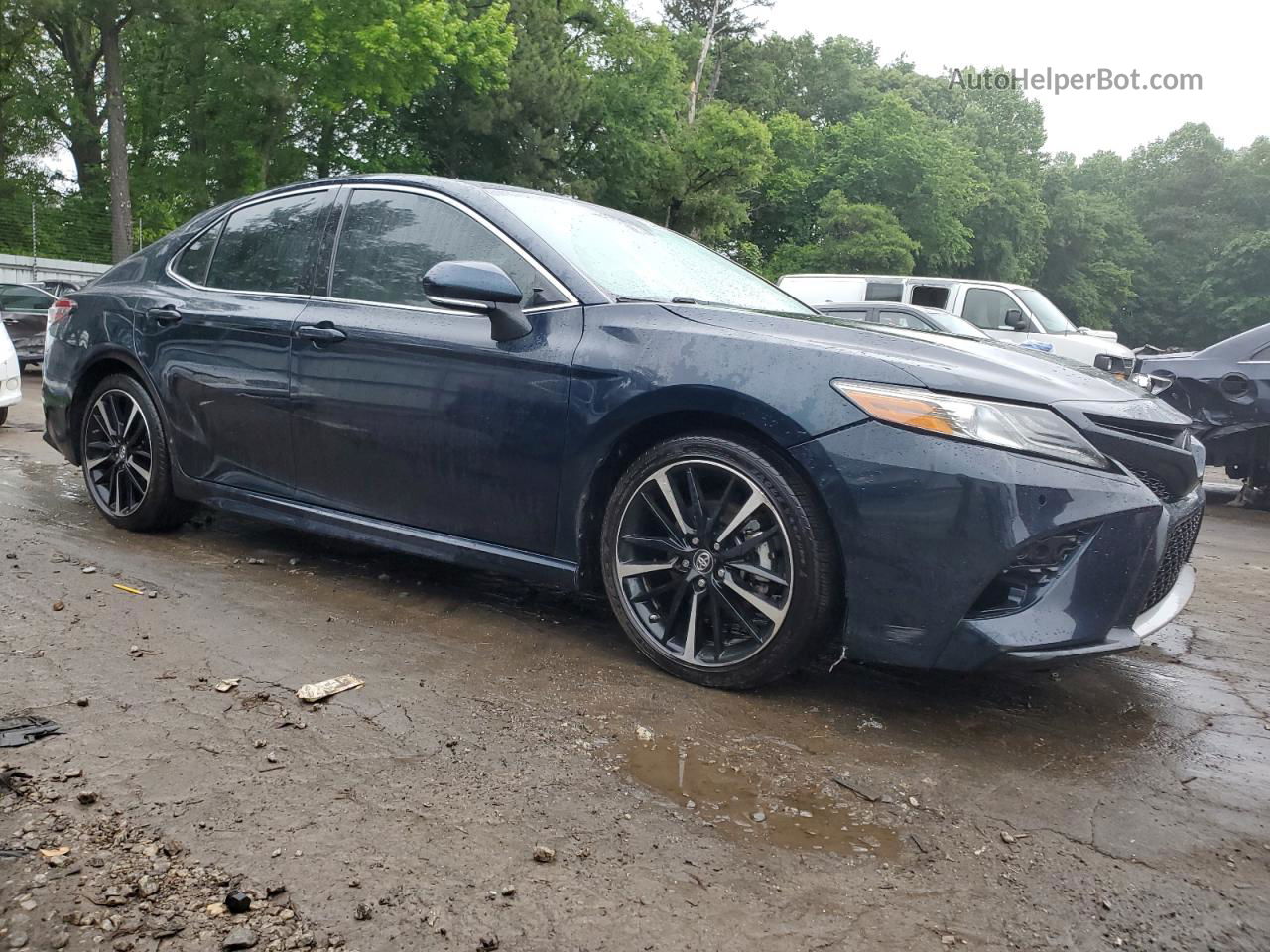 2019 Toyota Camry Xse Blue vin: 4T1B61HK5KU833173