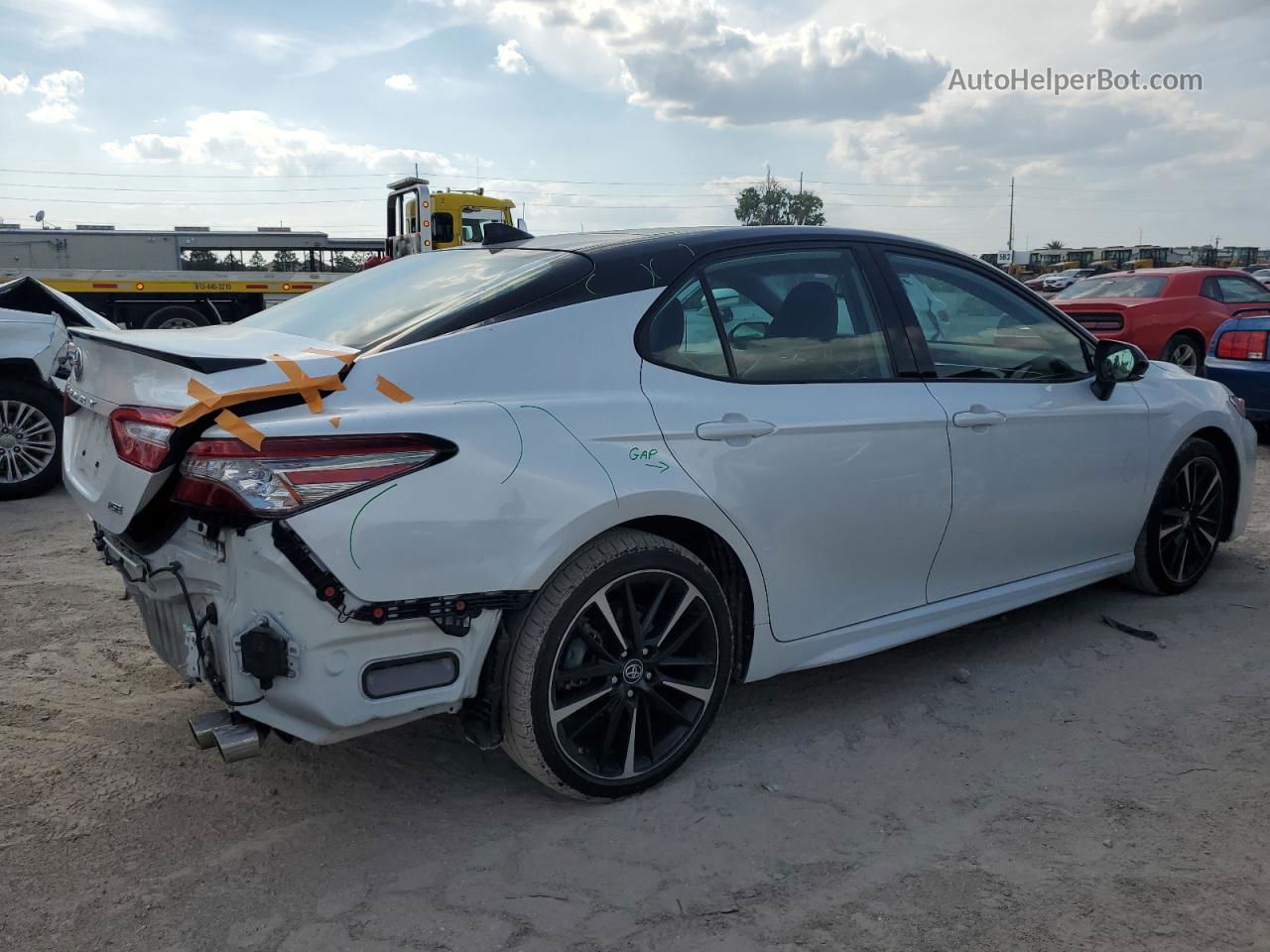 2019 Toyota Camry Xse White vin: 4T1B61HK6KU206093