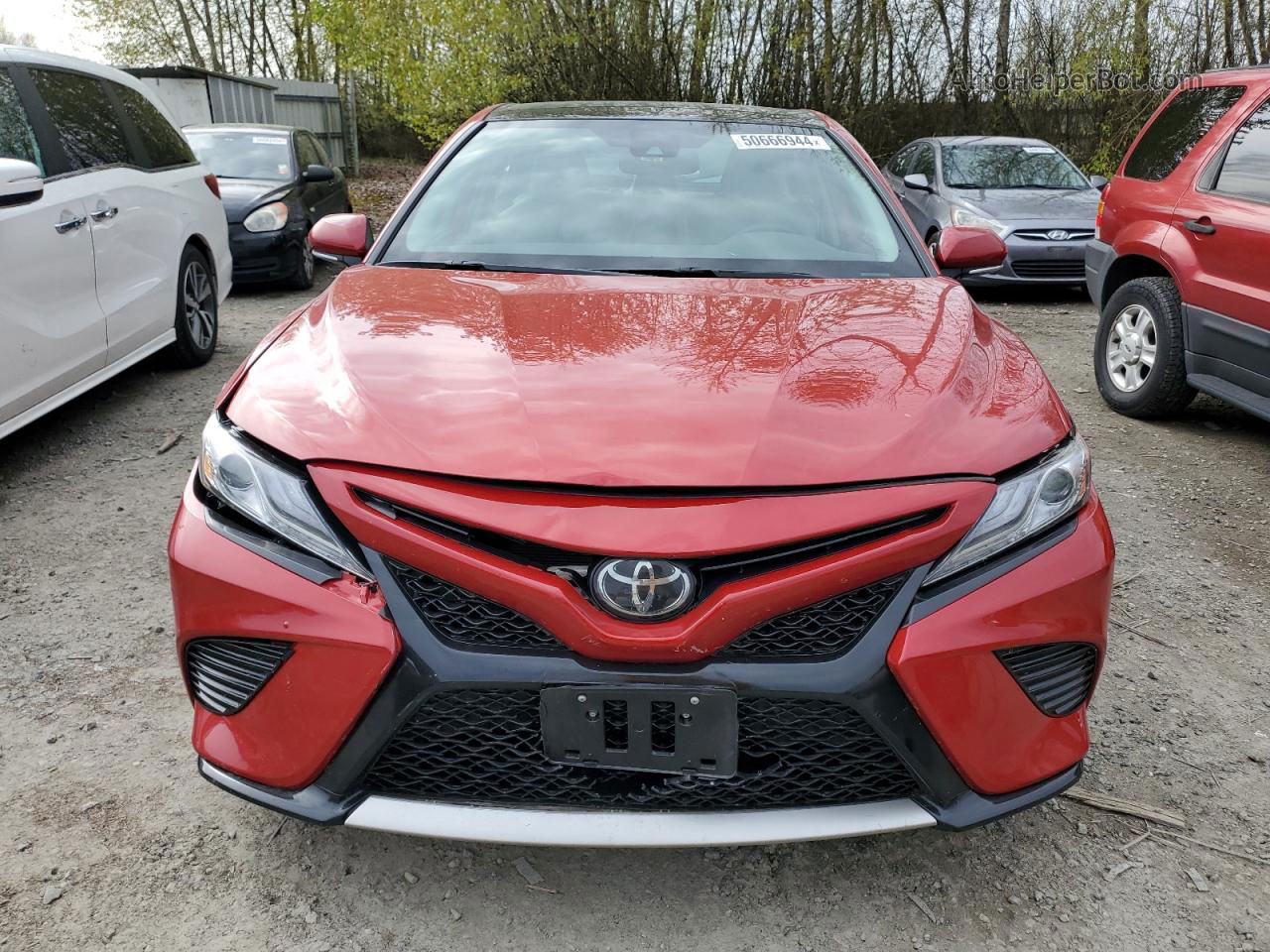 2019 Toyota Camry Xse Red vin: 4T1B61HK7KU257702