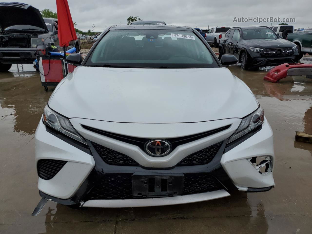 2019 Toyota Camry Xse White vin: 4T1B61HK7KU286388