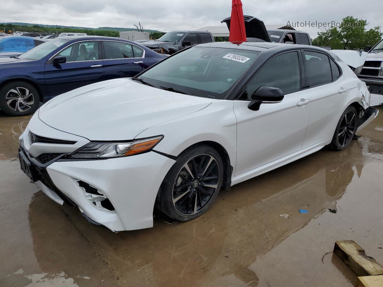 2019 Toyota Camry Xse Белый vin: 4T1B61HK7KU286388