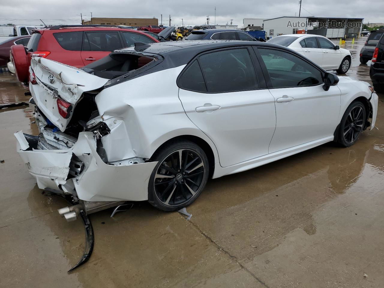 2019 Toyota Camry Xse White vin: 4T1B61HK7KU286388