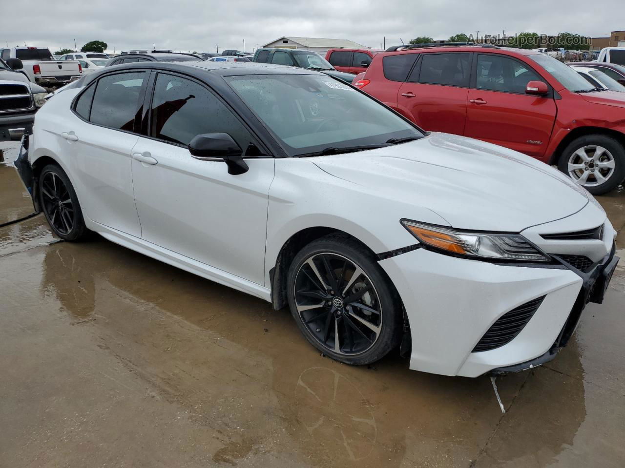 2019 Toyota Camry Xse White vin: 4T1B61HK7KU286388