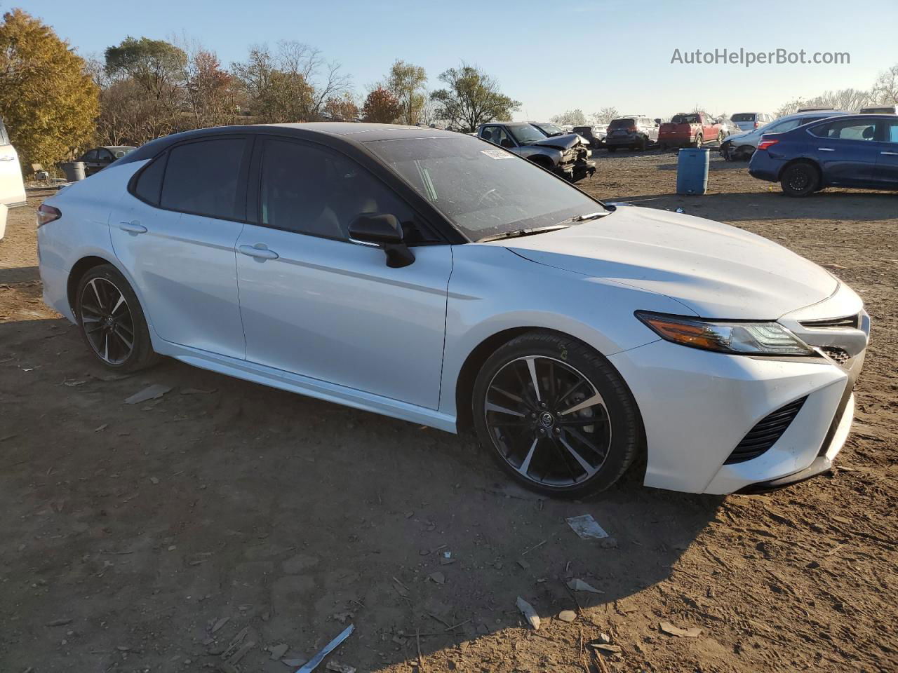 2019 Toyota Camry Xse White vin: 4T1B61HK8KU261340