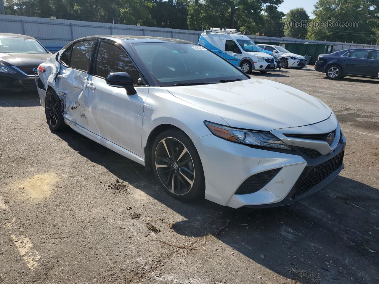 2019 Toyota Camry Xse White vin: 4T1B61HK9KU180816