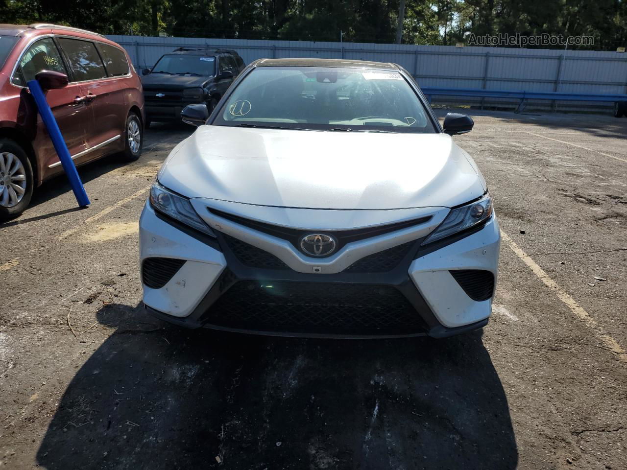 2019 Toyota Camry Xse White vin: 4T1B61HK9KU180816