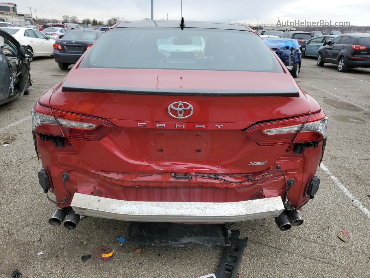 2019 Toyota Camry Xse Красный vin: 4T1B61HK9KU182601