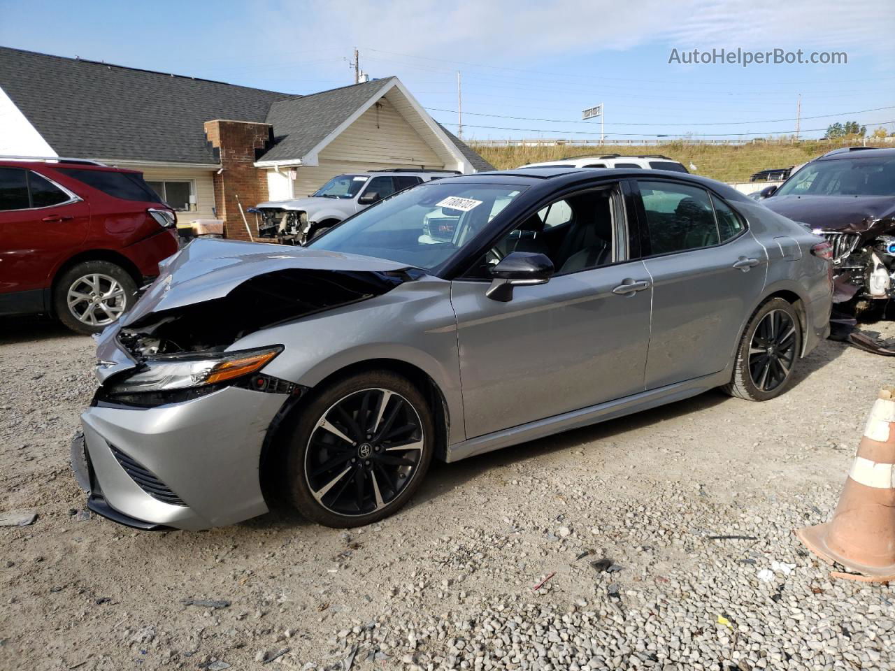 2019 Toyota Camry Xse Silver vin: 4T1B61HK9KU280527