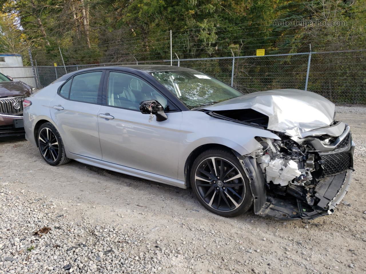 2019 Toyota Camry Xse Silver vin: 4T1B61HK9KU280527