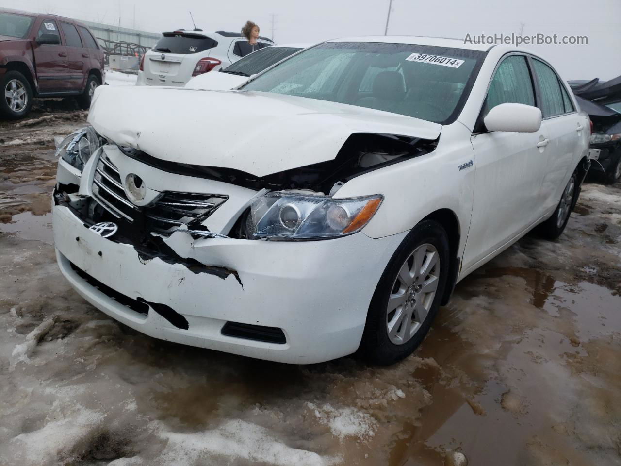 2009 Toyota Camry Hybrid White vin: 4T1BB46K09U064432