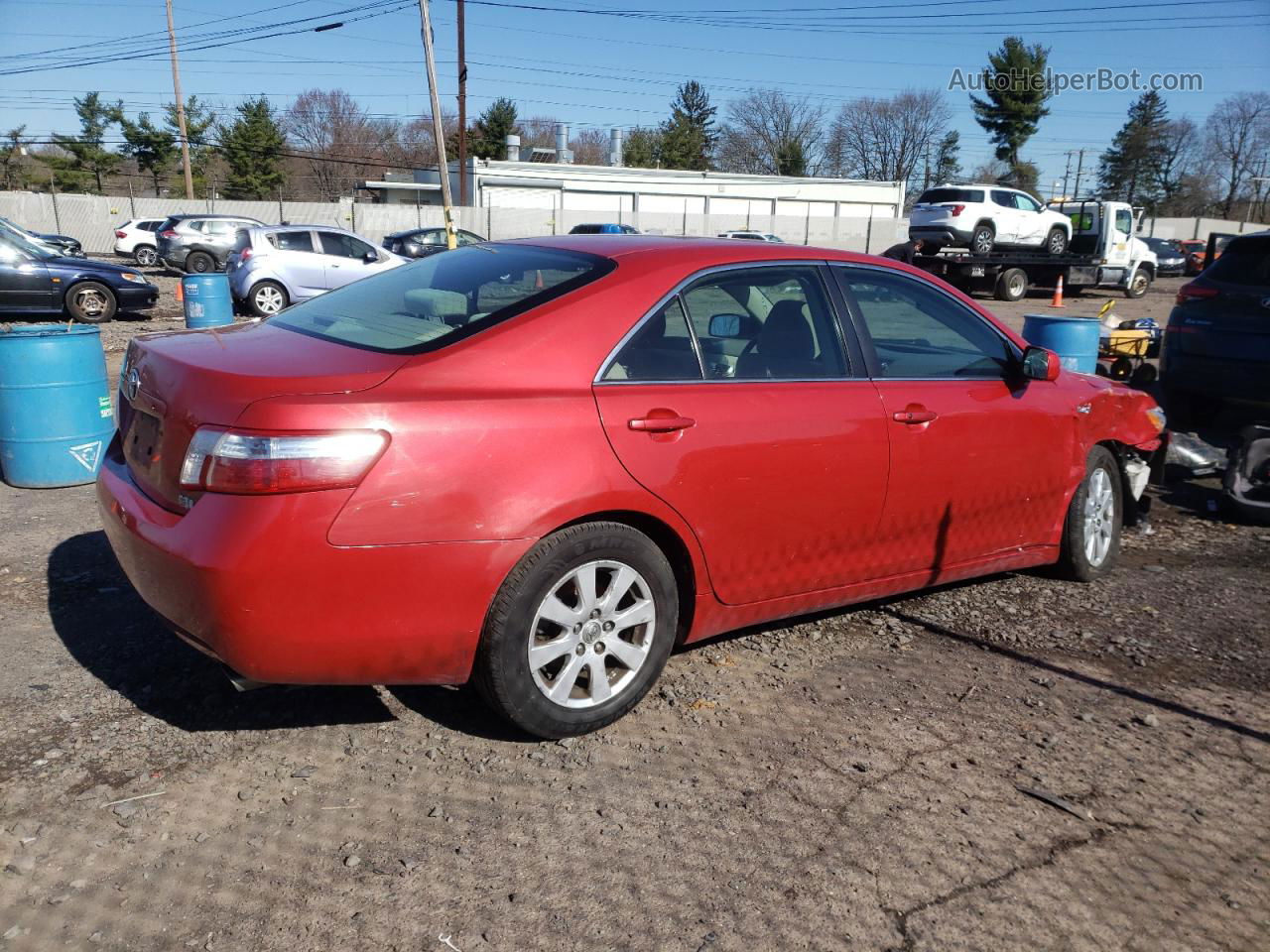 2009 Toyota Camry Hybrid Red vin: 4T1BB46K19U087539