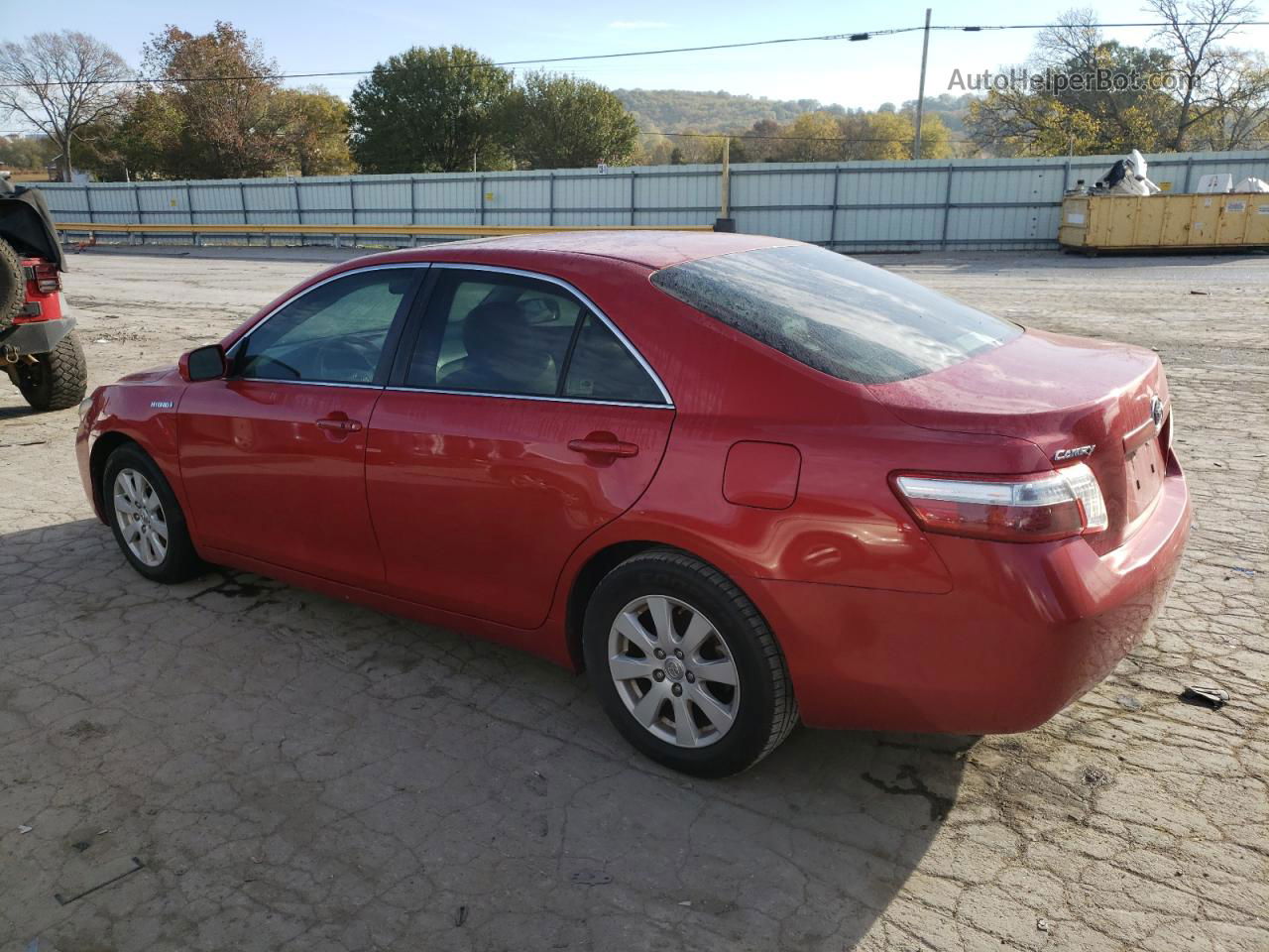 2008 Toyota Camry Hybrid Red vin: 4T1BB46K38U040172