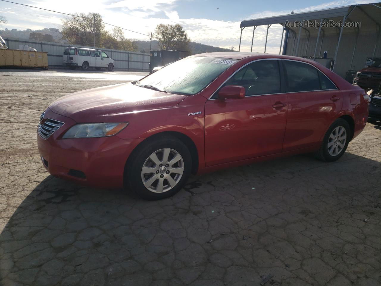 2008 Toyota Camry Hybrid Red vin: 4T1BB46K38U040172