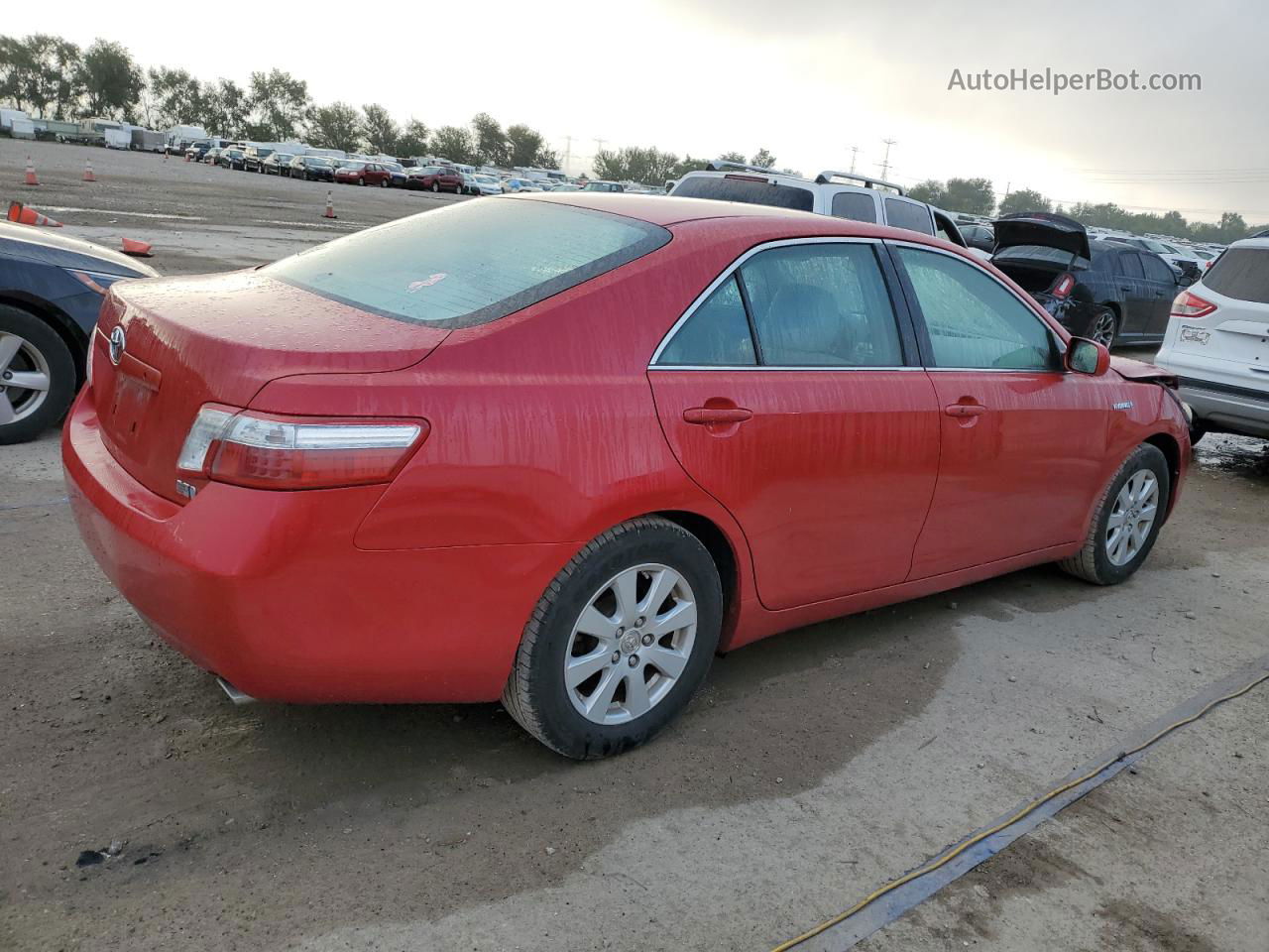 2009 Toyota Camry Hybrid Red vin: 4T1BB46K39U108598