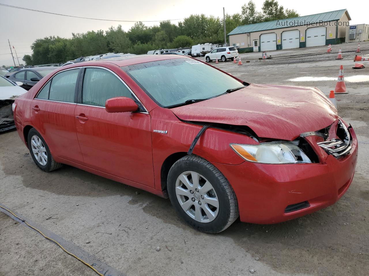 2009 Toyota Camry Hybrid Red vin: 4T1BB46K39U108598