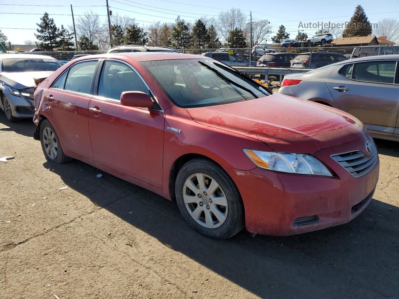 2009 Toyota Camry Hybrid Red vin: 4T1BB46K39U110464