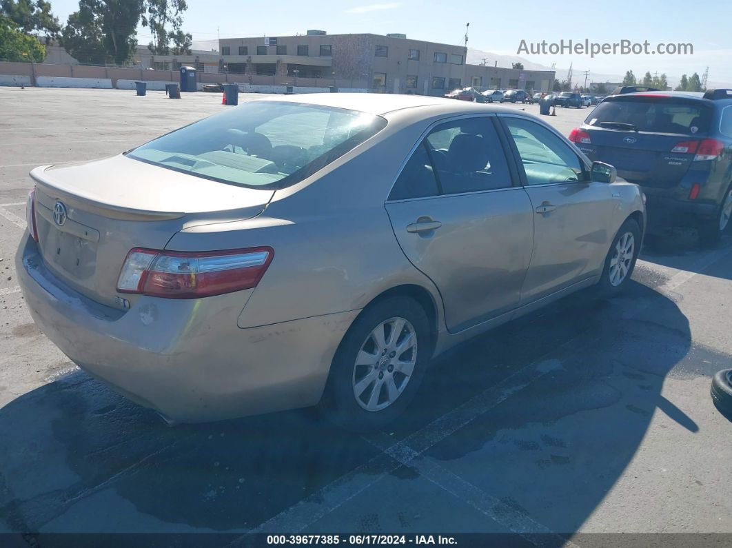 2009 Toyota Camry Hybrid   Gold vin: 4T1BB46K49U075899