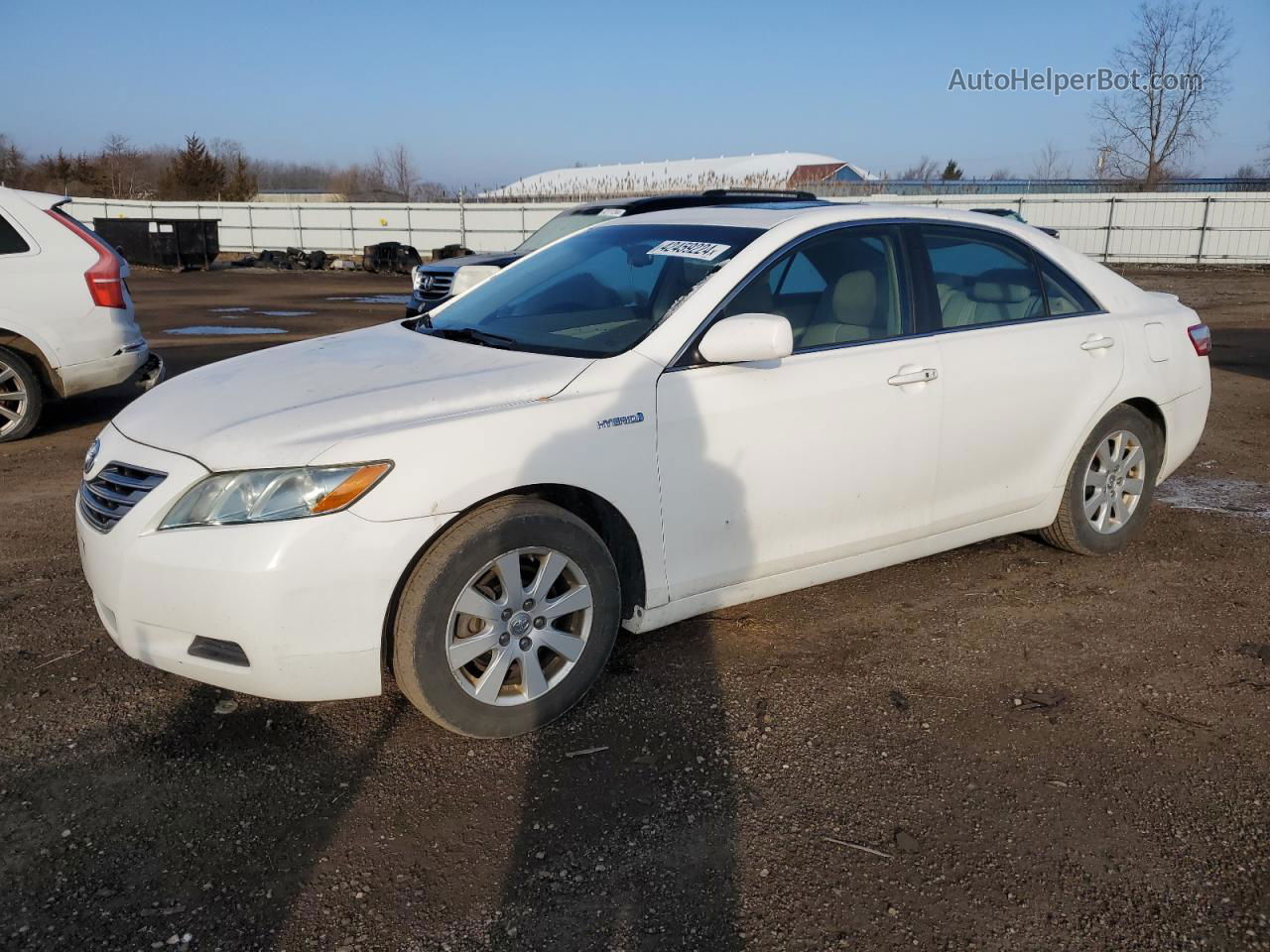 2009 Toyota Camry Hybrid White vin: 4T1BB46K69U092252