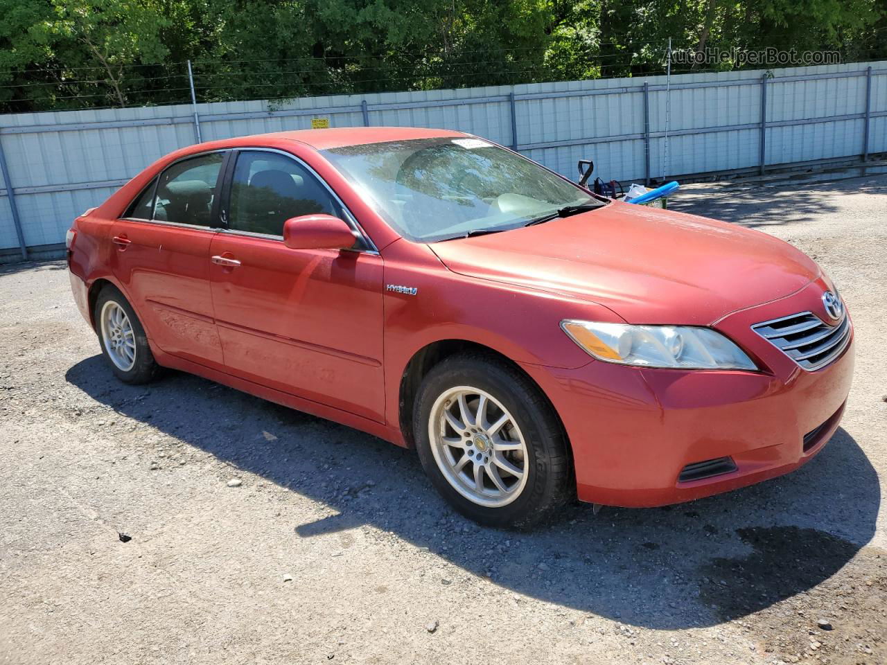 2009 Toyota Camry Hybrid Red vin: 4T1BB46K79U081261