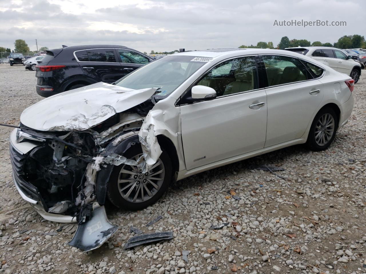 2016 Toyota Avalon Hybrid White vin: 4T1BD1EB0GU049419