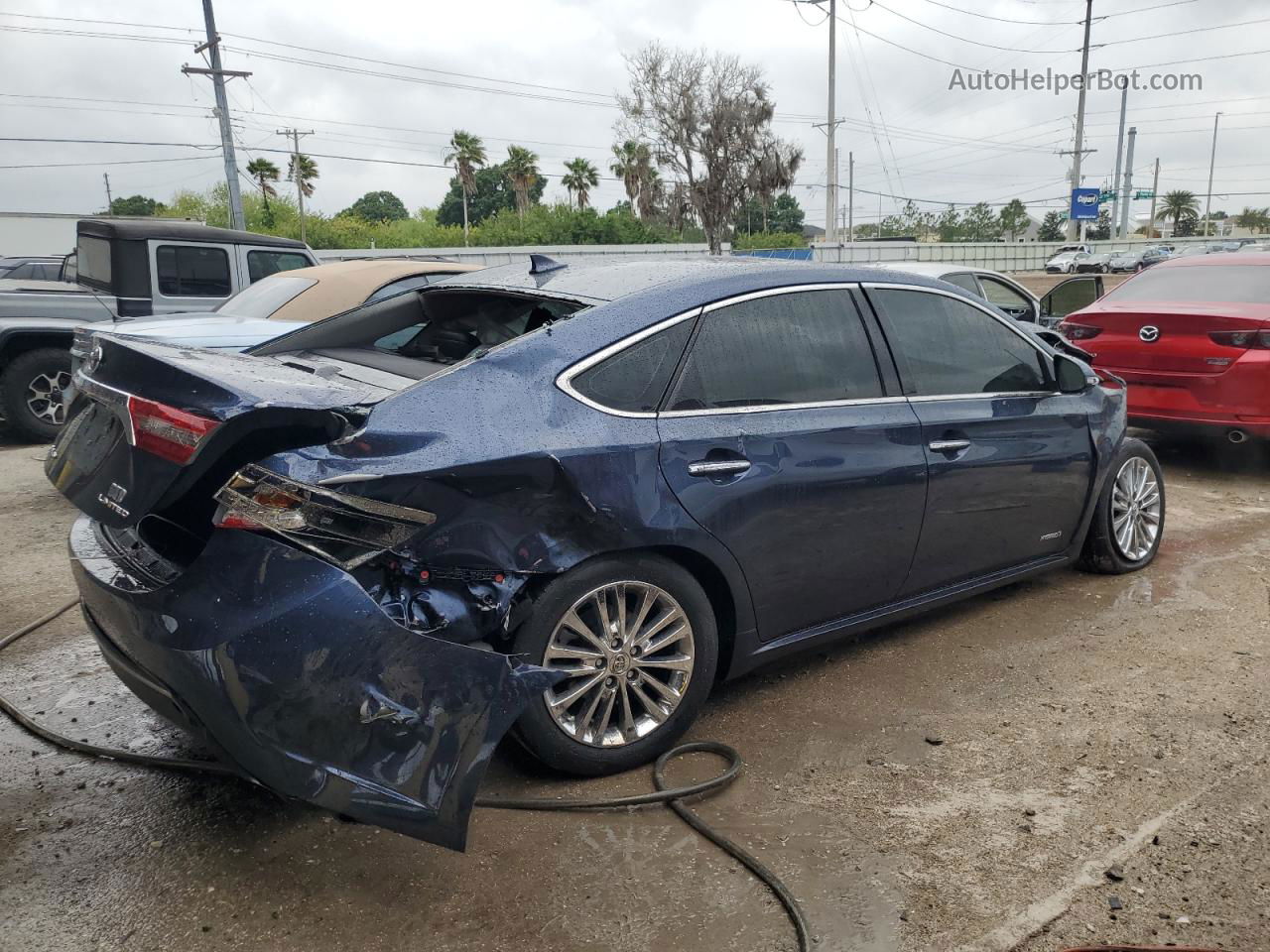 2016 Toyota Avalon Hybrid Синий vin: 4T1BD1EB6GU049330