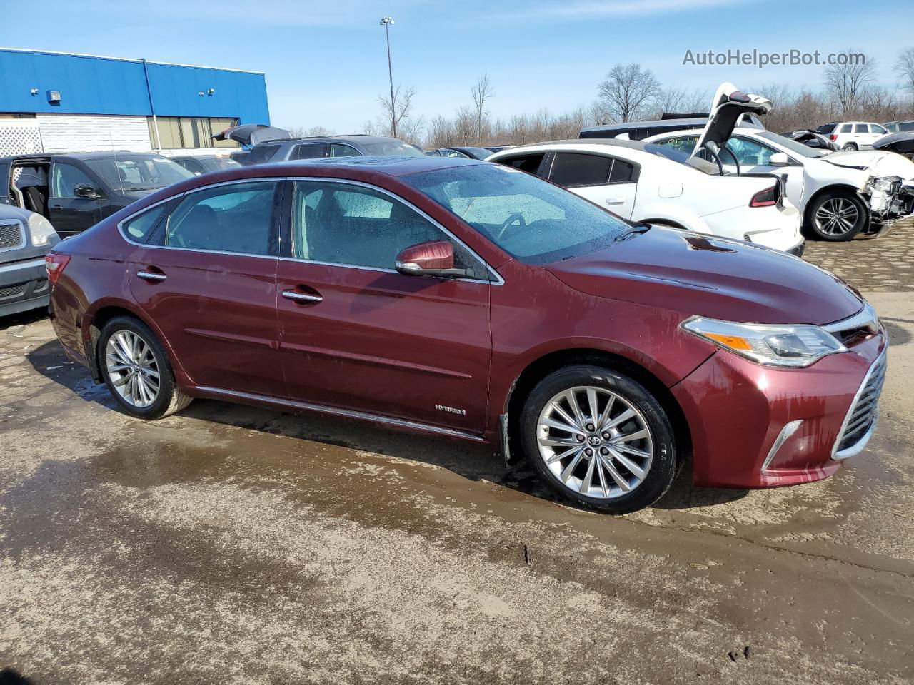 2016 Toyota Avalon Hybrid Burgundy vin: 4T1BD1EB6GU056052