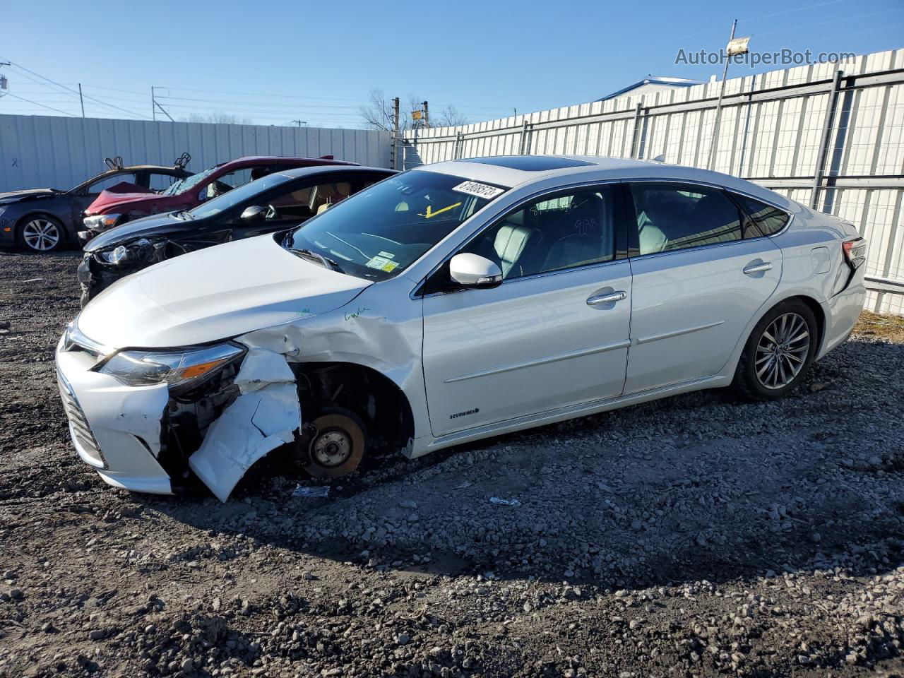 2016 Toyota Avalon Hybrid White vin: 4T1BD1EB7GU050020