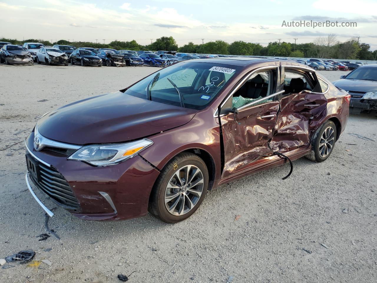 2016 Toyota Avalon Hybrid Burgundy vin: 4T1BD1EB7GU052771