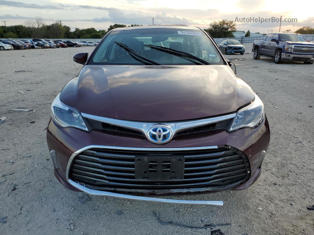 2016 Toyota Avalon Hybrid Burgundy vin: 4T1BD1EB7GU052771