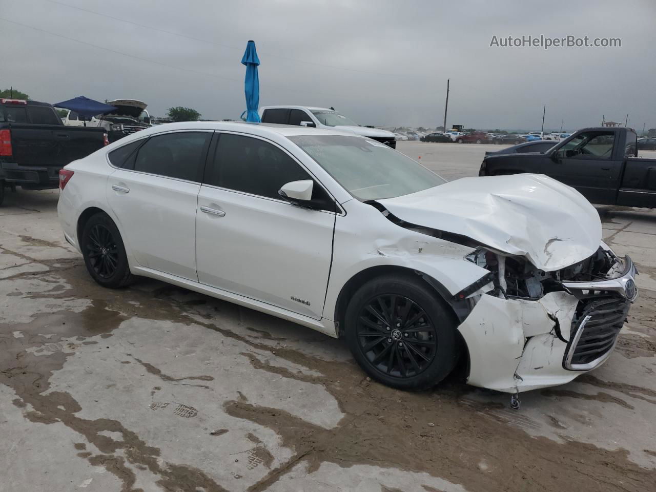 2016 Toyota Avalon Hybrid White vin: 4T1BD1EB8GU056649