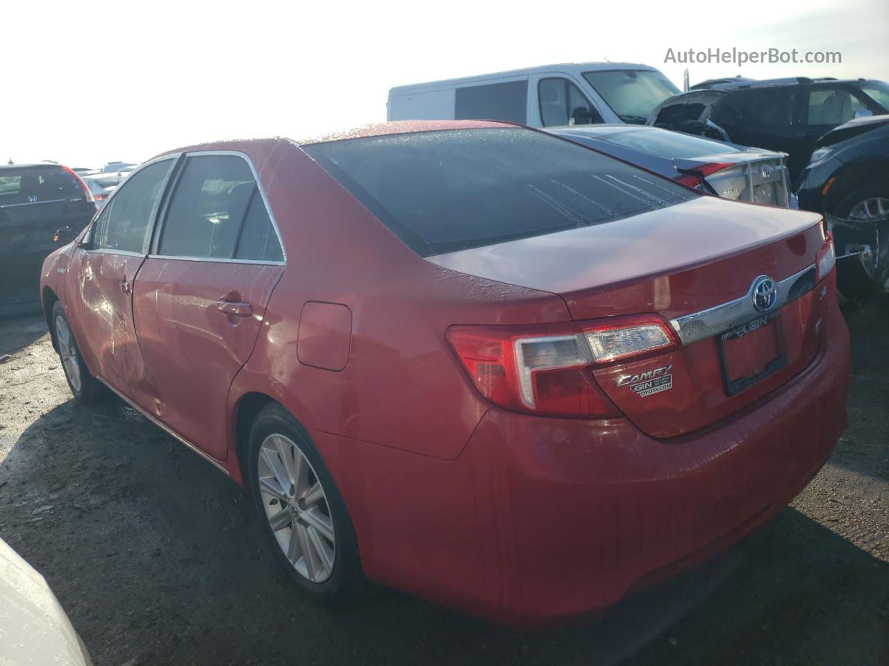 2012 Toyota Camry Hybrid Red vin: 4T1BD1FK0CU038834