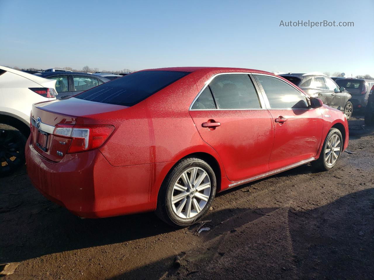 2012 Toyota Camry Hybrid Red vin: 4T1BD1FK0CU038834