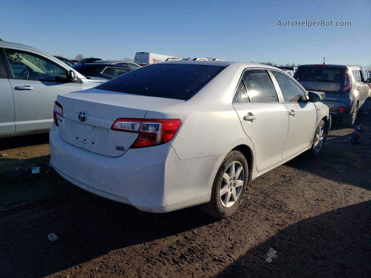 2012 Toyota Camry Hybrid White vin: 4T1BD1FK0CU044813