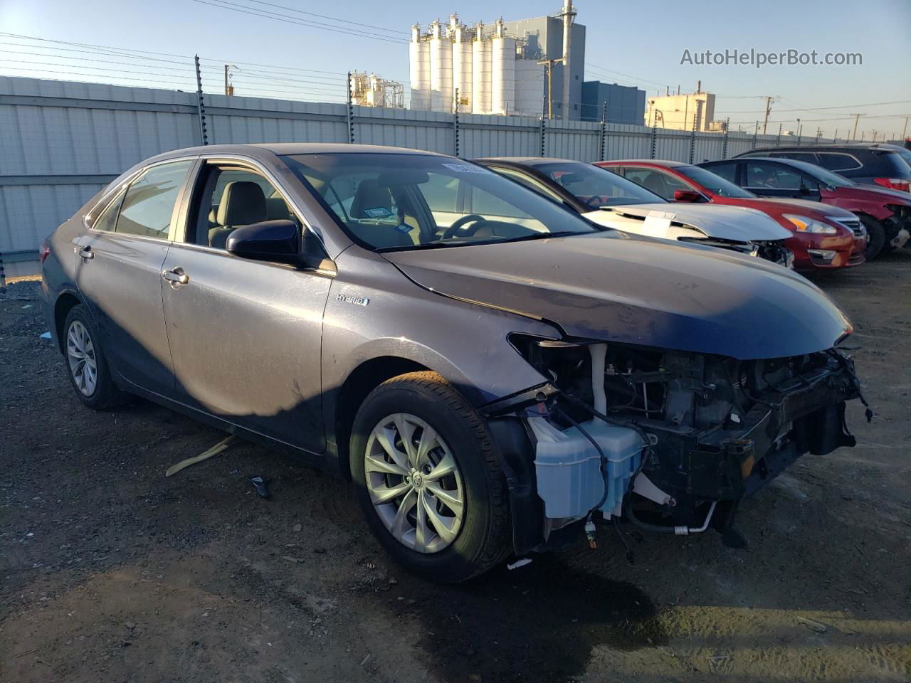 2016 Toyota Camry Hybrid Blue vin: 4T1BD1FK0GU178789