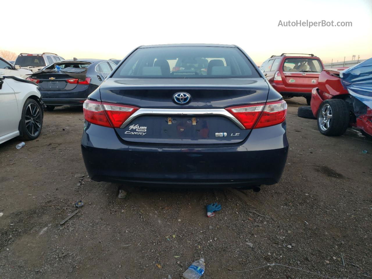 2016 Toyota Camry Hybrid Blue vin: 4T1BD1FK0GU178789