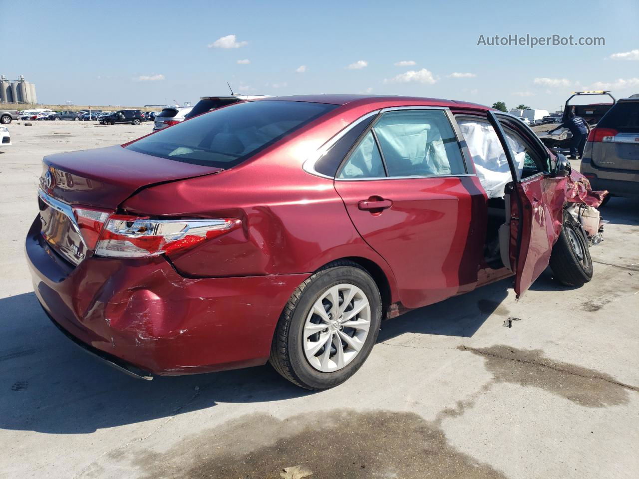 2017 Toyota Camry Hybrid Red vin: 4T1BD1FK0HU203305