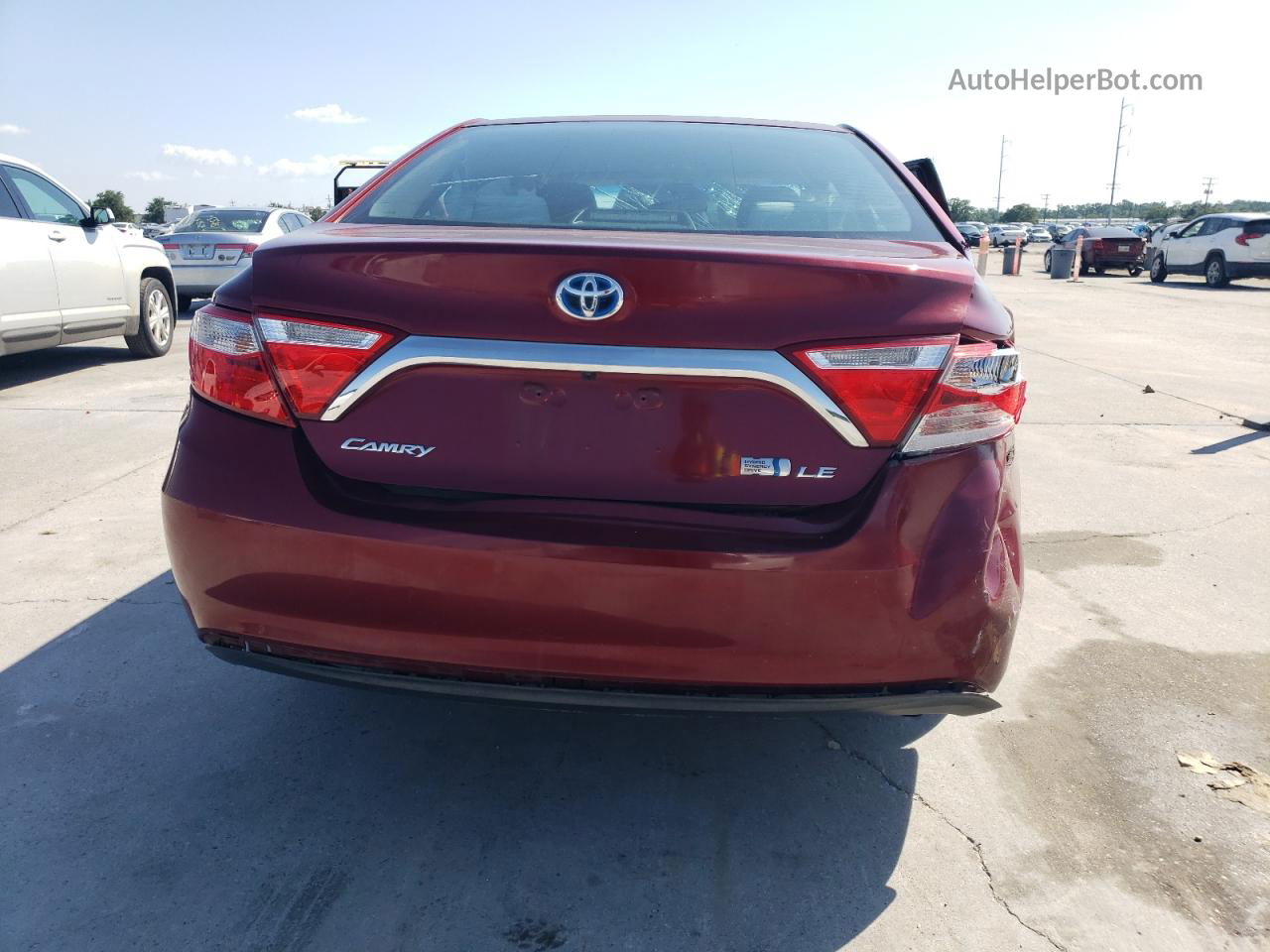 2017 Toyota Camry Hybrid Red vin: 4T1BD1FK0HU203305