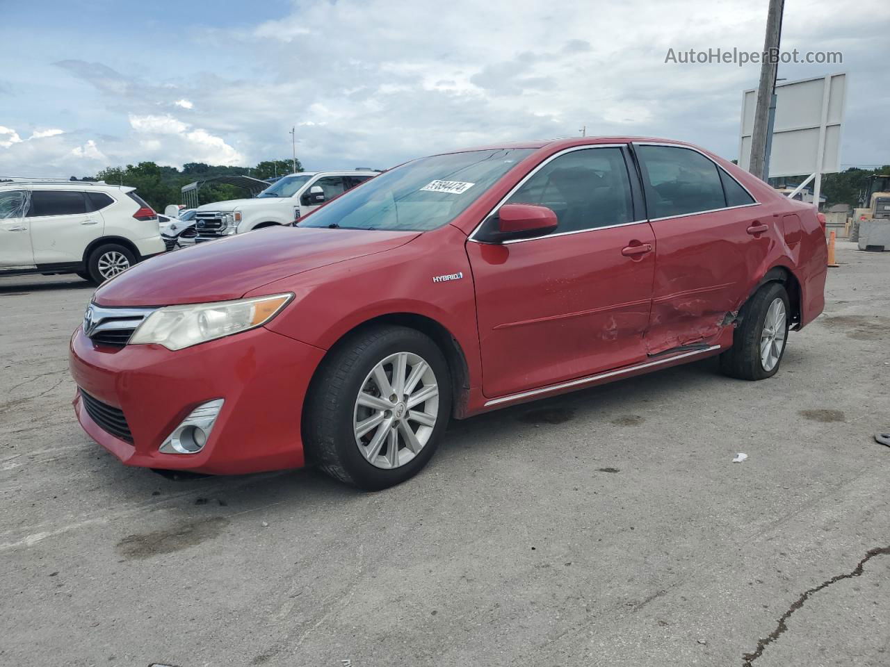 2012 Toyota Camry Hybrid Красный vin: 4T1BD1FK1CU051303