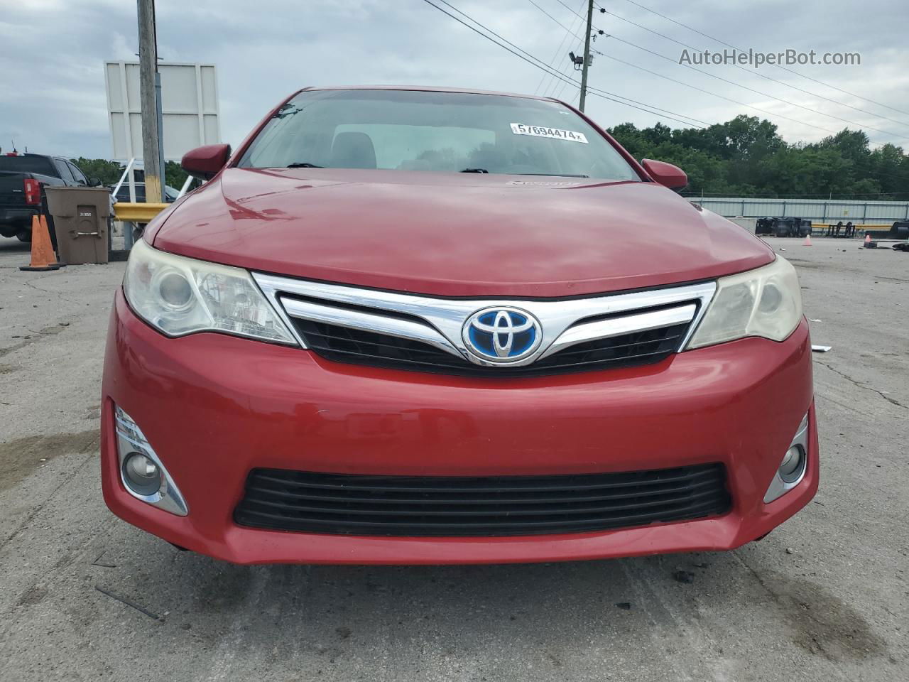 2012 Toyota Camry Hybrid Red vin: 4T1BD1FK1CU051303