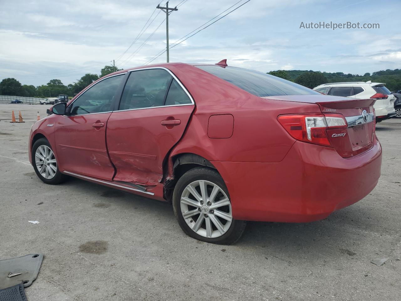 2012 Toyota Camry Hybrid Red vin: 4T1BD1FK1CU051303