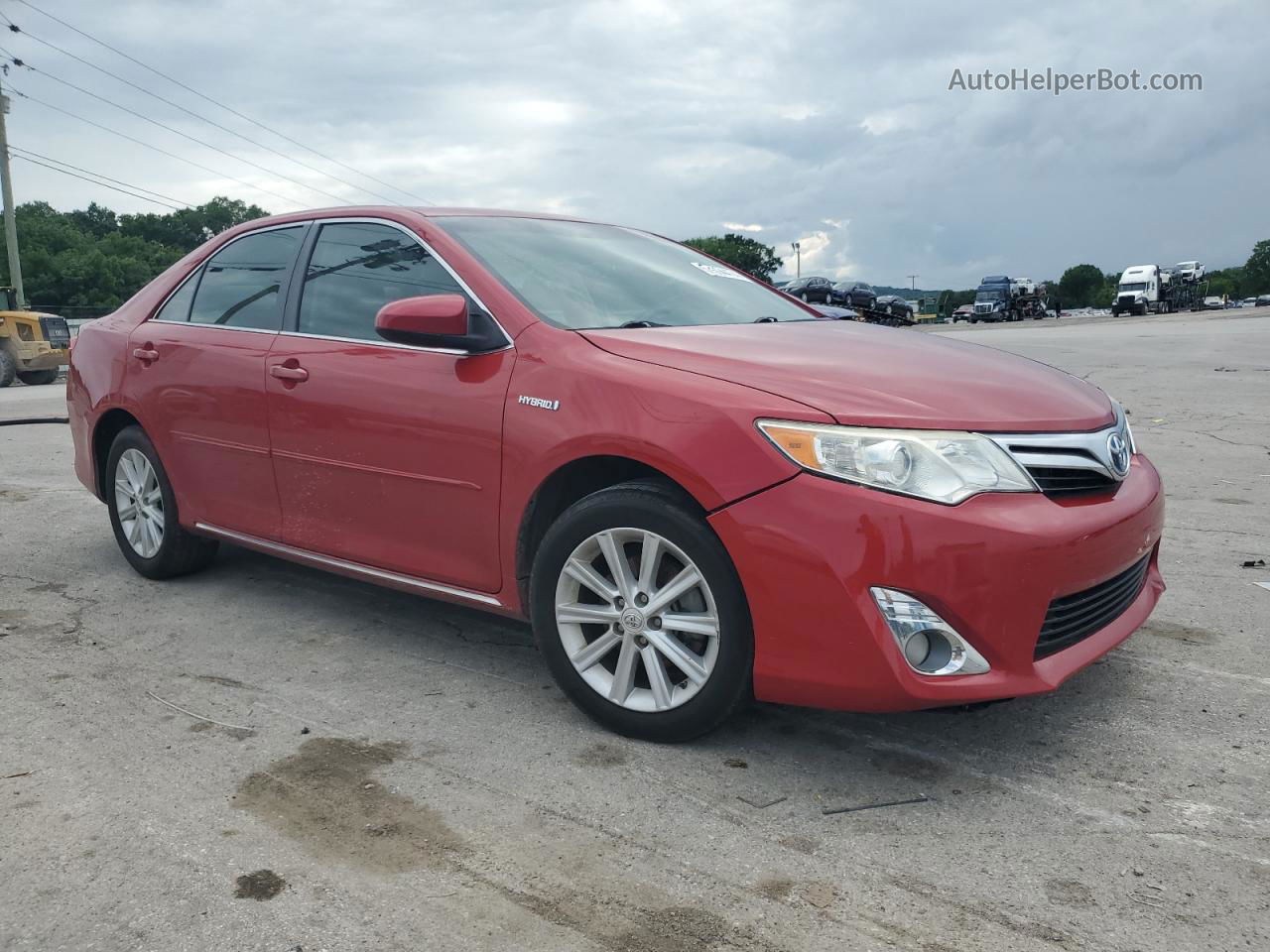 2012 Toyota Camry Hybrid Red vin: 4T1BD1FK1CU051303