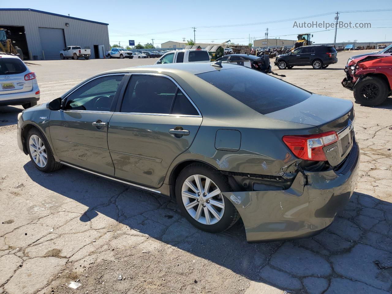 2012 Toyota Camry Hybrid Зеленый vin: 4T1BD1FK1CU056940