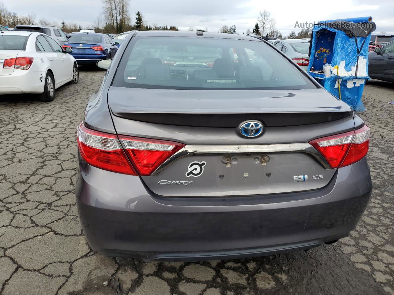 2016 Toyota Camry Hybrid Gray vin: 4T1BD1FK1GU185136