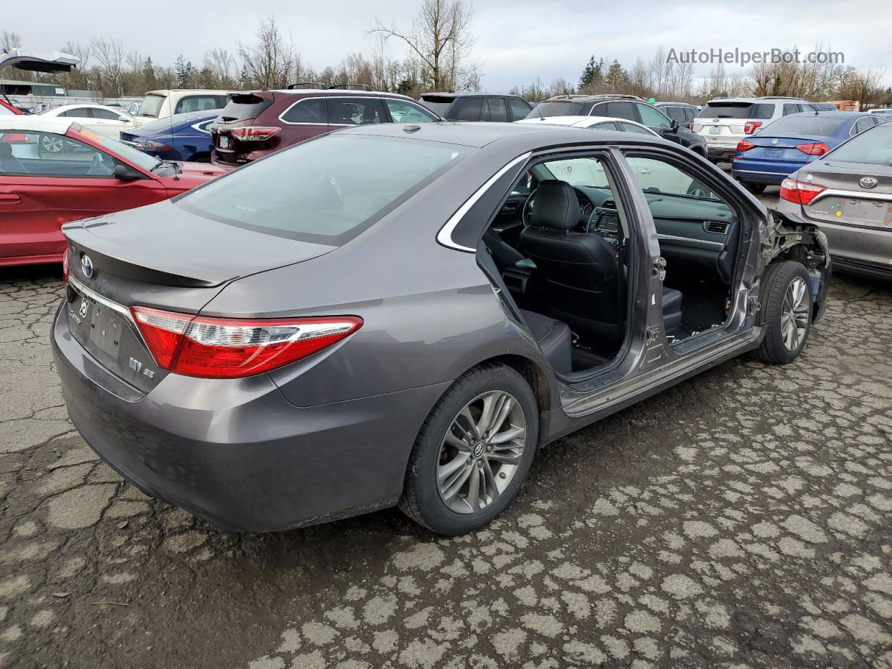 2016 Toyota Camry Hybrid Gray vin: 4T1BD1FK1GU185136