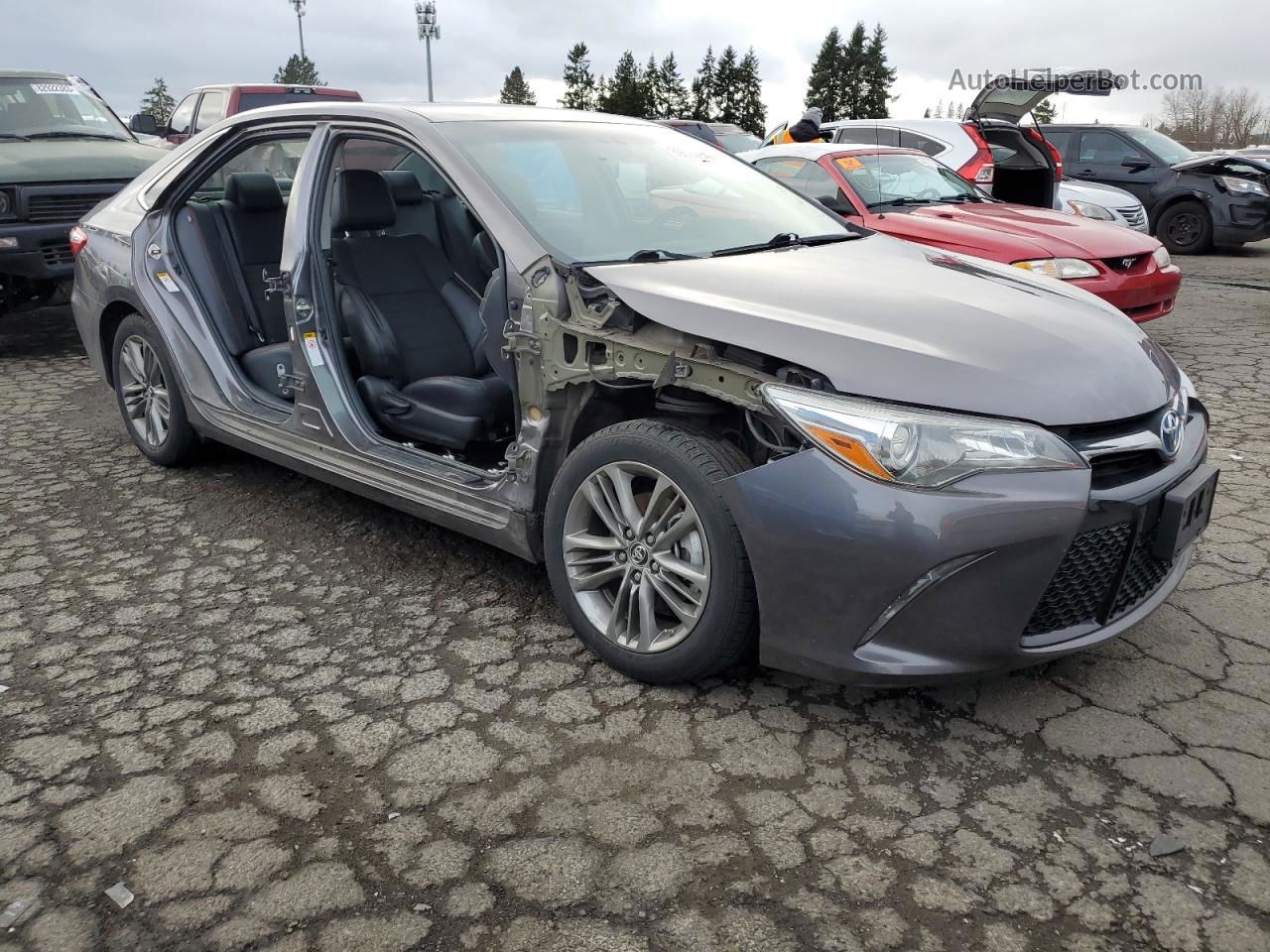 2016 Toyota Camry Hybrid Gray vin: 4T1BD1FK1GU185136