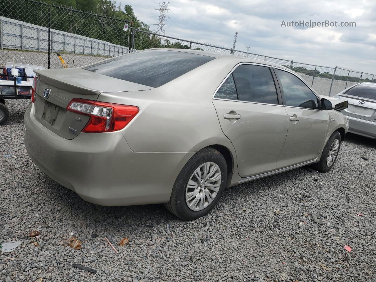 2014 Toyota Camry Hybrid Beige vin: 4T1BD1FK2EU119885