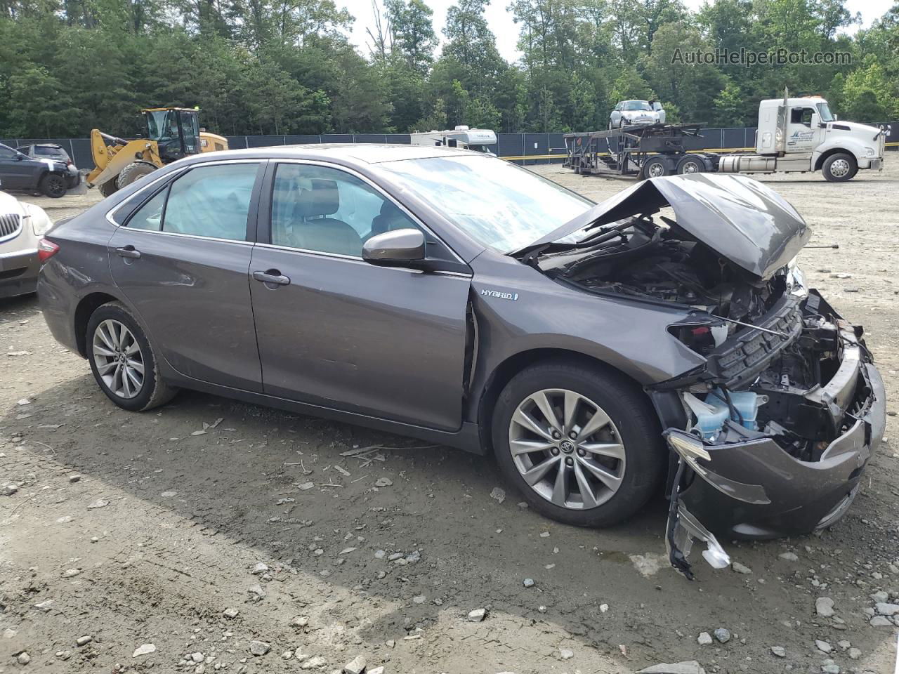 2016 Toyota Camry Hybrid Gray vin: 4T1BD1FK2GU185890