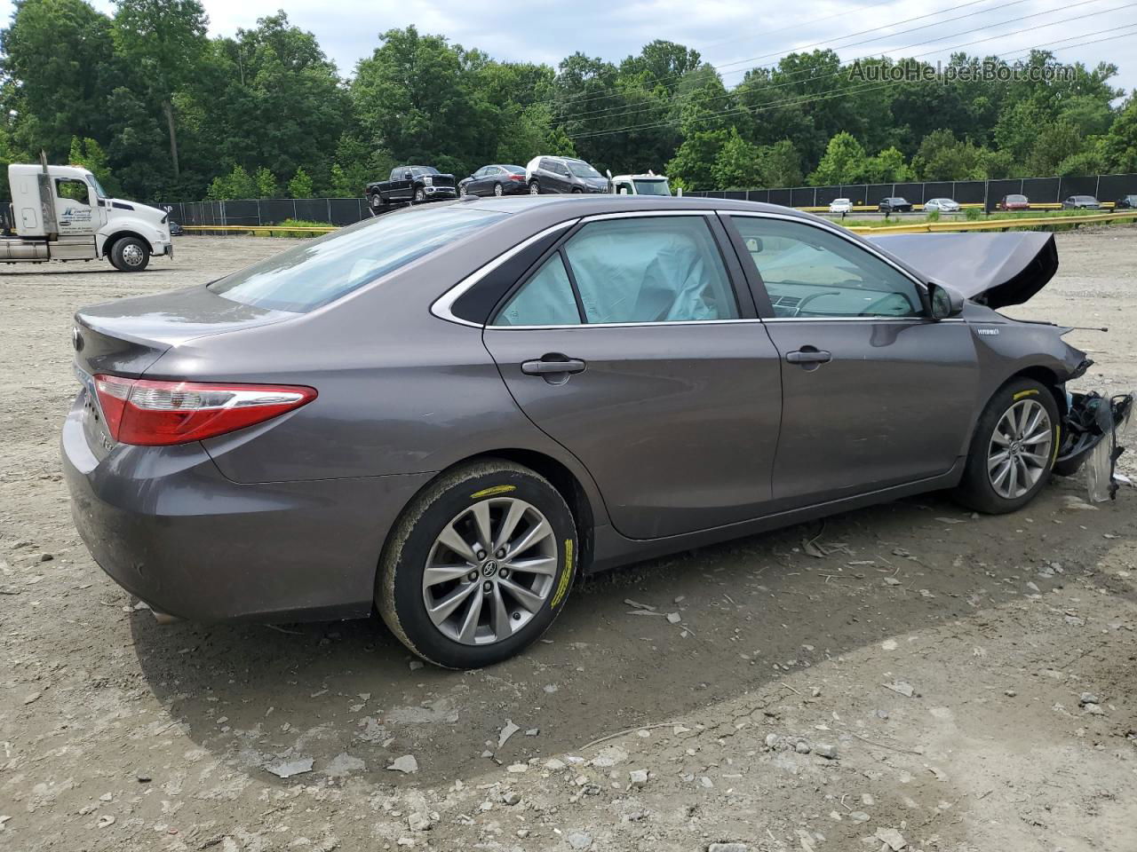 2016 Toyota Camry Hybrid Gray vin: 4T1BD1FK2GU185890