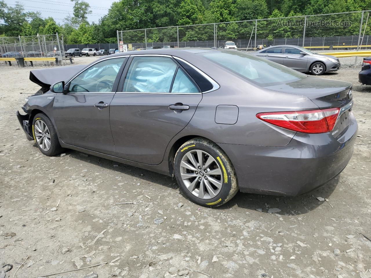 2016 Toyota Camry Hybrid Gray vin: 4T1BD1FK2GU185890